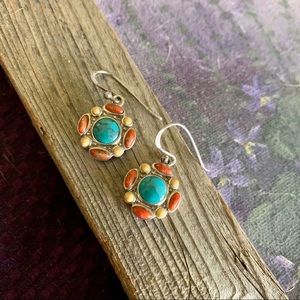 Sterling silver and turquoise earrings